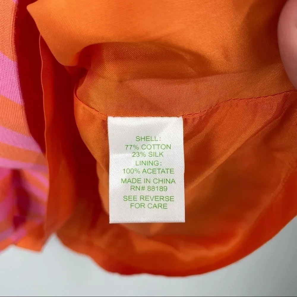 Lilly Pulitzer Pink & Orange Strapless A-Line Dress - Picture 4 of 9